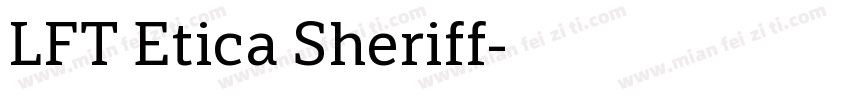 LFT Etica Sheriff字体转换